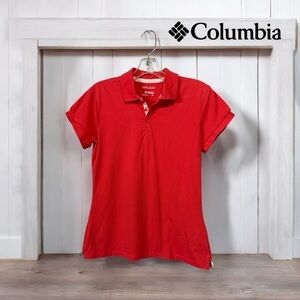 NWOT, Columbia, Women's Red Polo Shirt, Small